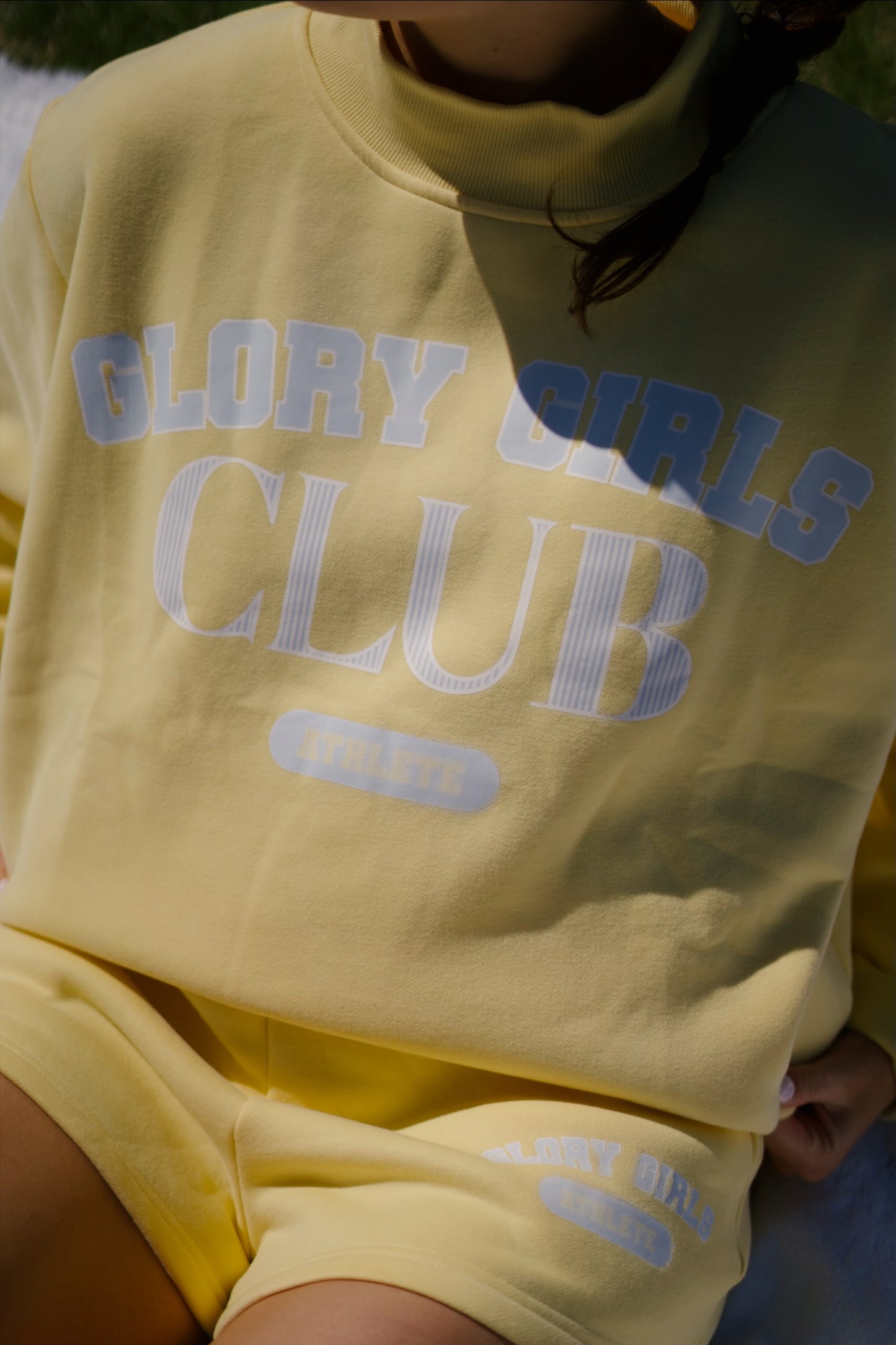 Club yellow mock neck