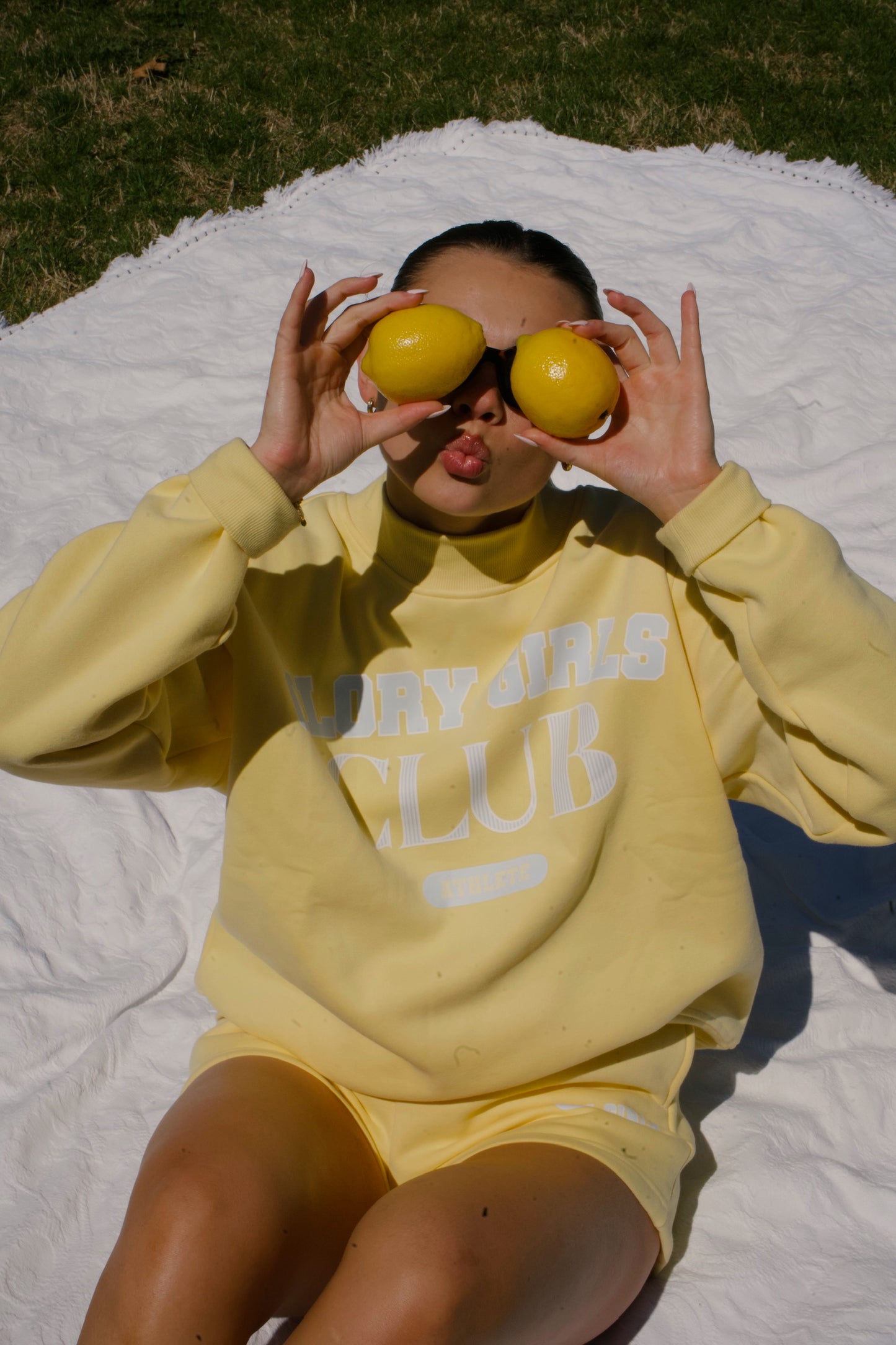Club yellow mock neck